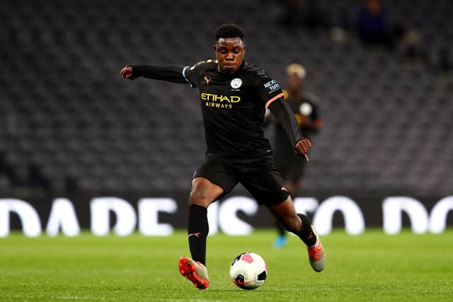 Manchester City's Fisayo Dele-Bashiru could become Sheffield Wednesday's first summer signing. (Photo by Jack Thomas/Getty Images)