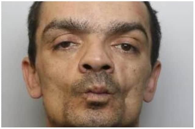 Anthony Parry, aged 39, of Bankwood Road, Gleadless Valley, was jailed for seven years in September for a shocking robbery in October 2019 where he and two accomplices held an elderly newsagent worker at knifepoint.  Then earlier this year, for another offence committed before he was jailed, Parry was prosecuted for a separate burglary where he was spotted breaking into a building site. The distinctive burglar told cops: "I must have a lookalike."