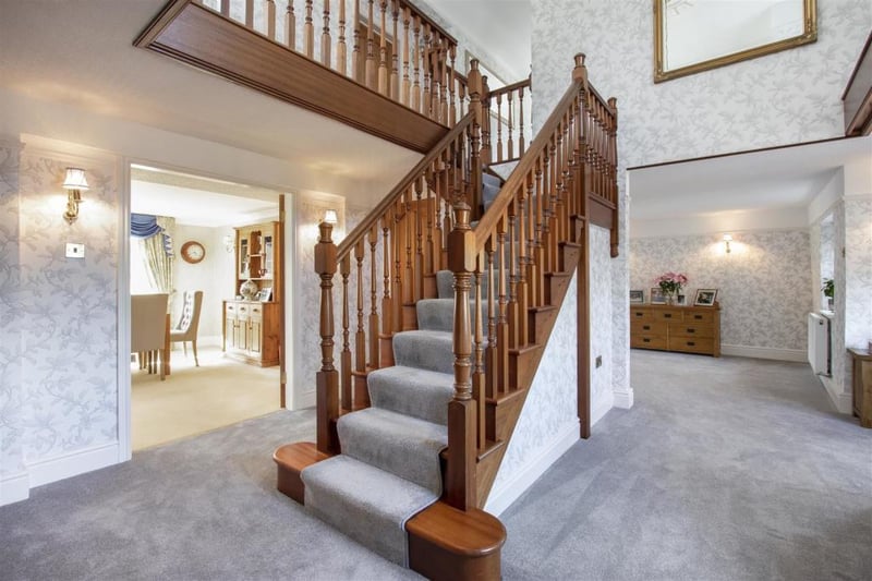 The home benefits from a grand entrance hallway.