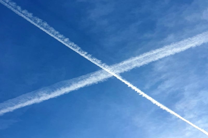 Linda Catherine Cruse spotted this patriotic pattern in the sky.