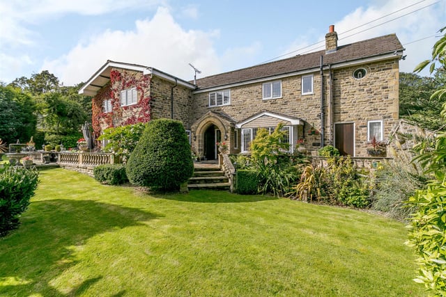 This four-bedroom detached manor house has a £1.2 million asking price. The sale is being handled by Hunters at Chapeltown. (https://www.zoopla.co.uk/for-sale/details/52866271)