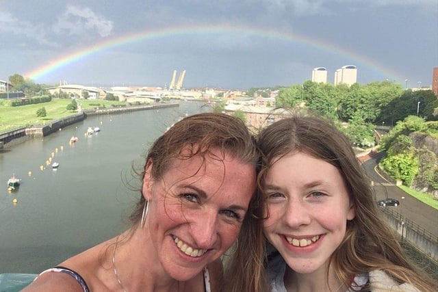 Michelle Walls and her eldest daughter Lucy took this selfie from the Wearmouth Bridge.