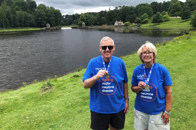 Retired Sheffield couple, Tony and Diane Dodd, walks 12 marathons in June, to support MND Association