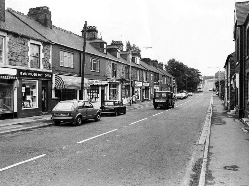 A look along the High Street, Mosborough, 1980