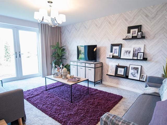 This new build home provides contemporary living across three floors, including an airy kitchen diner, lounge with French doors onto the garden, three bedrooms, a stylish family bathroom and a study. Price: £127,500