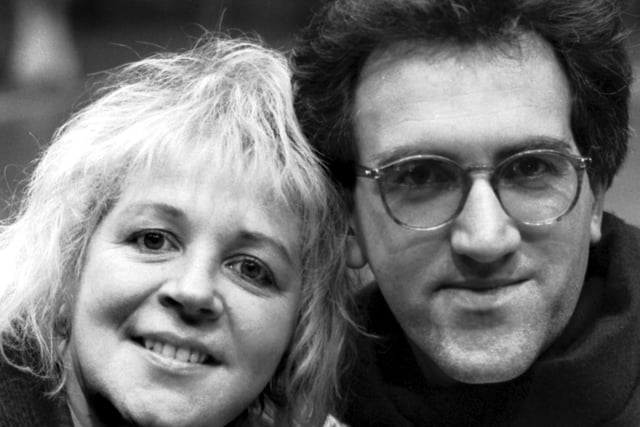 Playwright and poet Liz Lochhead and director Gerry Mulgrew, whose play 'Jock Tamson's Bairns' was one of the first events of Glasgow European City of Culture 1990.