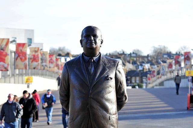 Herbert Chapman's legacy lives on during this statue outside Arsenal's Emirates Stadium.