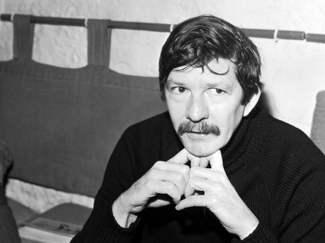 Jim Haynes, appearing in the Every Job Man at the Traverse theatre in Edinburgh, February 1984.