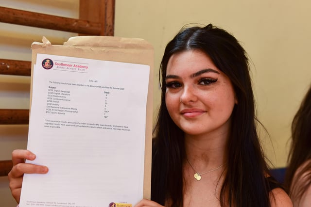 Sofia is off to Newcastle College to study aviation after scoring one 7, one 6, five 5s and a 2.