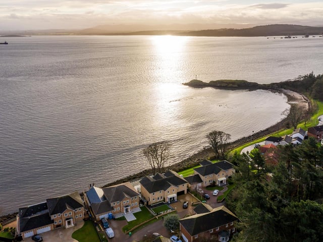 Aerial view of property.