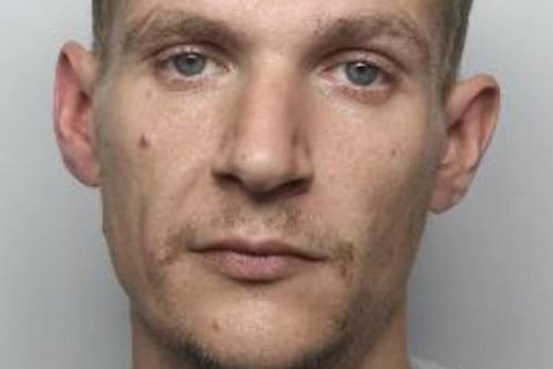 ‘Professional criminal’ Joe Frost, pictured, has been put behind bars after he went on a crime spree committing two burglaries, two vehicle thefts and a fraud offence.
Sheffield Crown Court heard on January 24 how Frost, aged 35, of Durham Road, at Dunscroft, Doncaster stole a Volkswagen car, burgled two homes and stole a Mitsubishi vehicle during his crime spree. Frost, who has previous convictions from 2006, 2009, 2015 and 2019, including burglaries and thefts, pleaded guilty to the two burglaries, two counts of taking a vehicle, one count of making off with fuel without payment and to one count of fraud after trying to use a stolen credit card. Judge Jeremy Richardson KC told Frost he is a 'professional criminal' before sentencing him to four years and eight months of custody.
