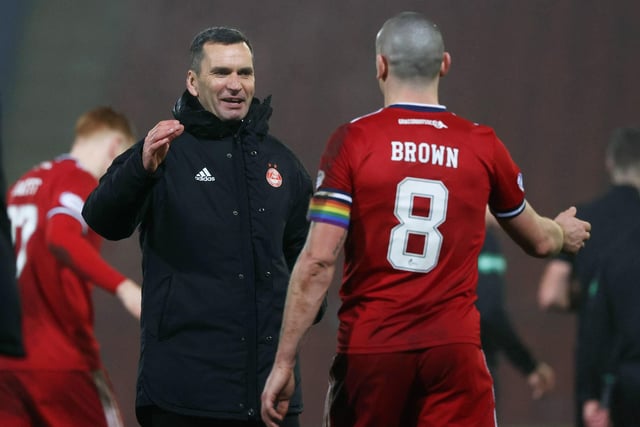 Brown teamed by with former Aberdeen manager Stephen Glass after accepting a player/coach role at the start of the 2021/22 season