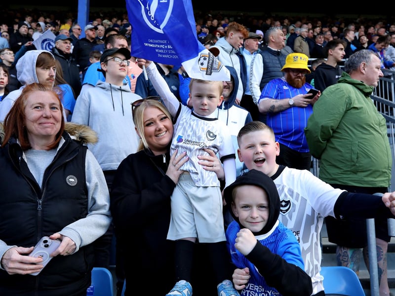 20 April 2023: Pompey may have lost but the fans were full of support as they watched their beloved club lift the league trophy
