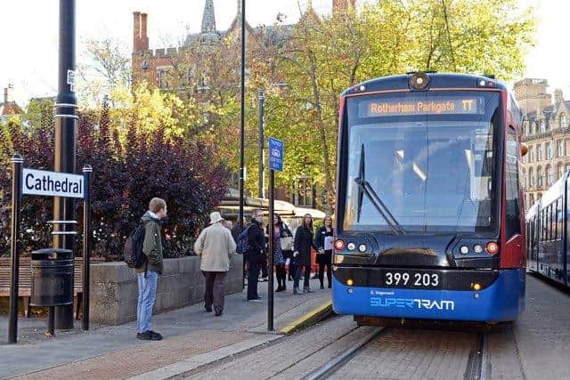 Supertram is running a reduced service due to driver shortages.