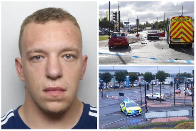 Banned driver Reece Wales was jailed for 15 months for mowing down a police officer