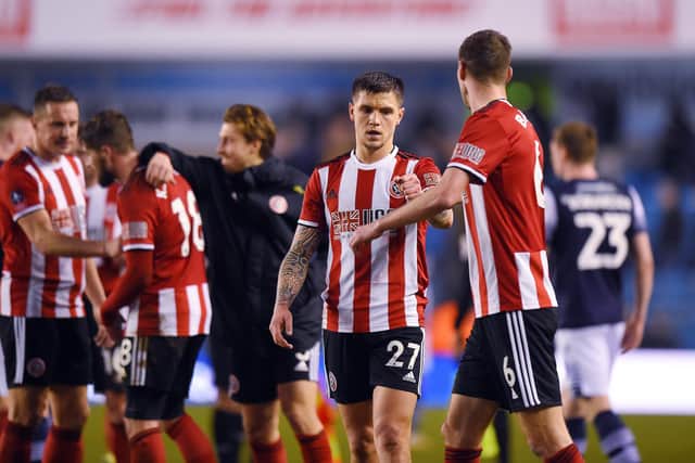 Sheffield United were seventh in the Premier League table and had reached the FA Cu quarter-finals before the fixture calendar was suspended: Robin Parker/Sportimage