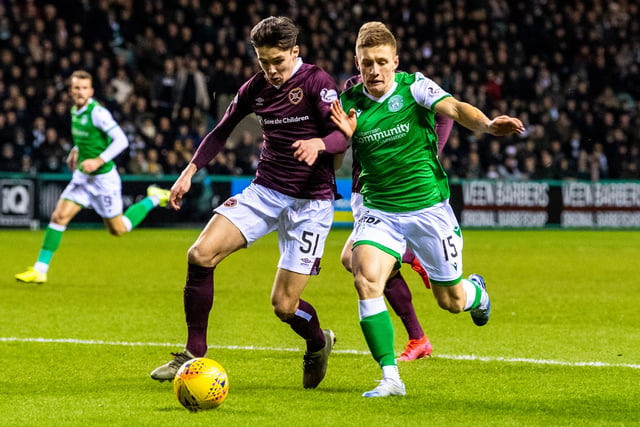 Aaron Hickey was the most fouled Hearts player, suffering 43, six more than Sean Clare.
