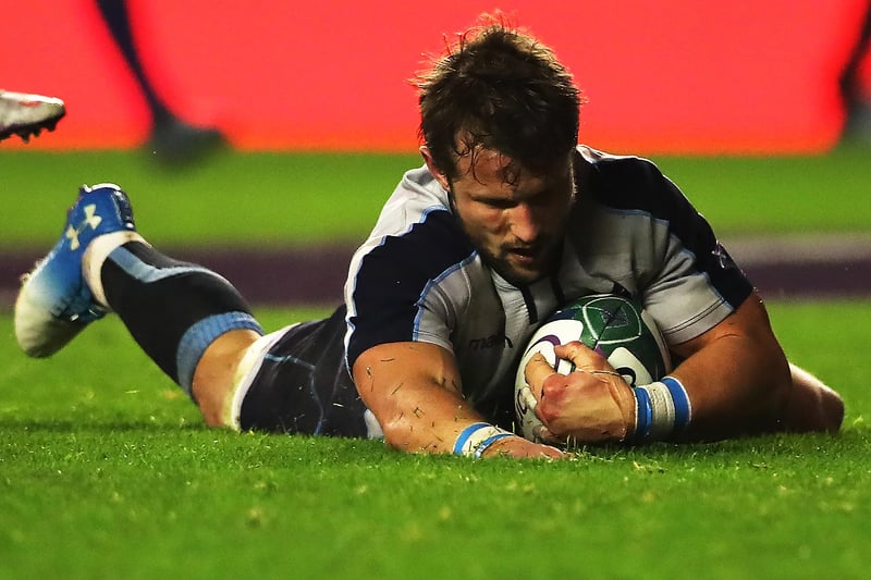 Scotland 20, South Africa 26: November 17, 2018, autumn international
Former Melrose player Peter Horne scoring Scotland's first try during an international friendly against South Africa at Murrayfield Stadium in Edinburgh (Photo by Ian MacNicol/Getty Images)