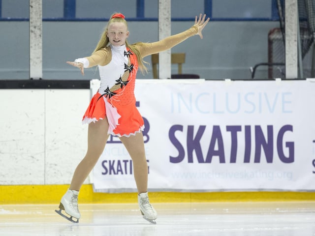 Harriet Evie Rooms performs at the first ever Inclusive Skating (IS) Scottish and International Championships in 2012.