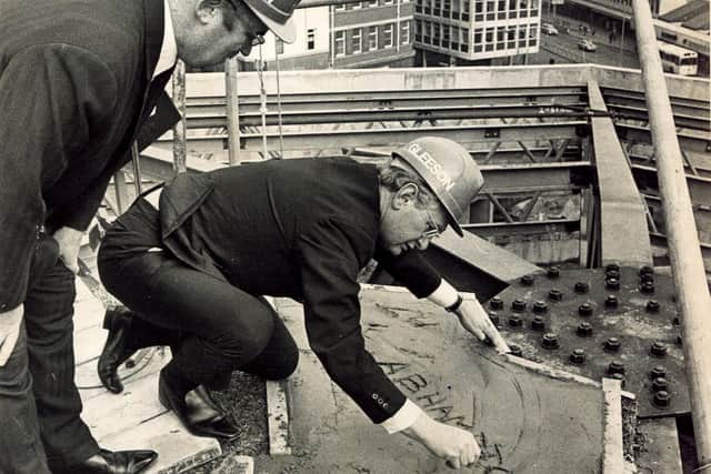 The Crucible Theatre topping out ceremony by A B Hampton, March 11, 1971