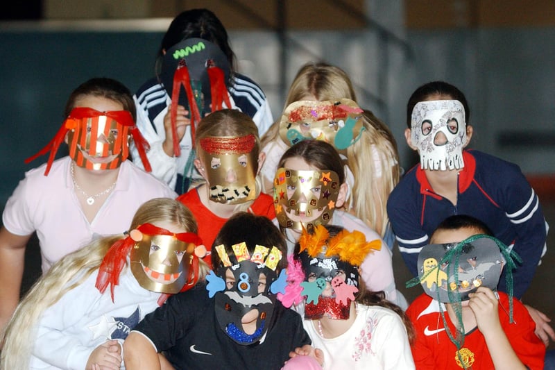 Masks galore in this craft session at the Borough Hall in 2005?