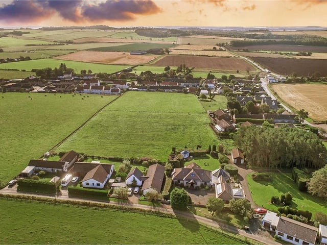 Aerial view of property showing paddock.