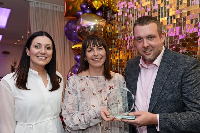 Vanessa Ellis, winner of The Jessica Ennis-Hill Award for Sport, pictured with Victoria Warren, of Gritty People and Dan Wilson, Regional General Manager at Vine Hotels