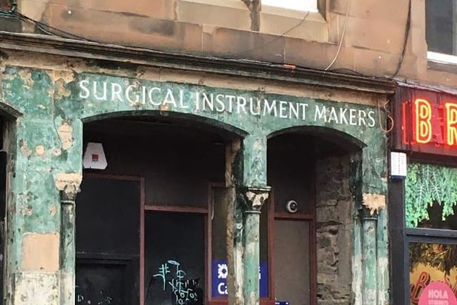 The Edinburgh Beer Factory decided to keep the old 'surgical instrument makers' sign unveiled during refurbishment for the new Paolozzi bar and restaurant in Forrest Road.