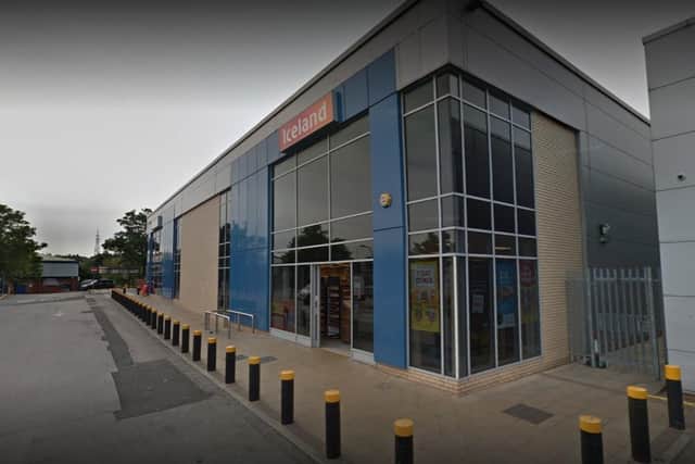 The incident happened in Iceland in Sheffield's Parkway Central Retail Park.