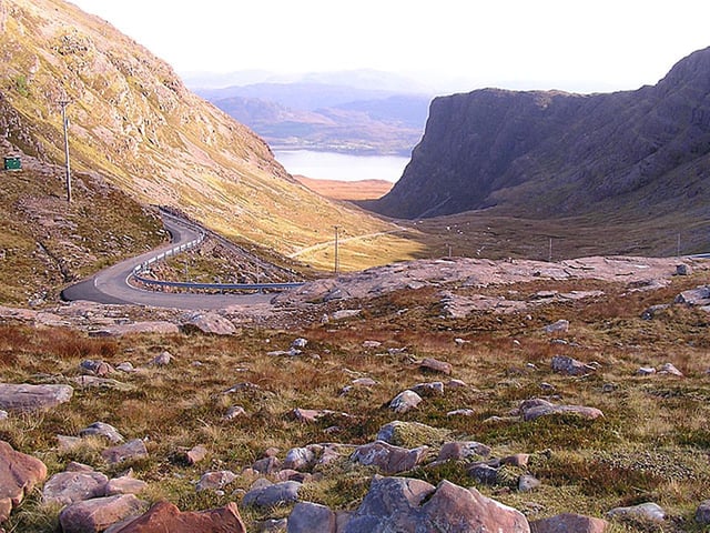 Another classic drive is the road over to Applecross, an ascent that tests the nerves as the carriageway narrows and the bends tighten. PIC: geograph.org/Stuart Wilding