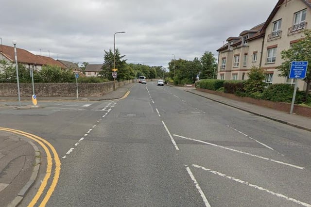 Three way temporary traffic lights at Prestonfield Avenue due to the installation of fibre optic cabling