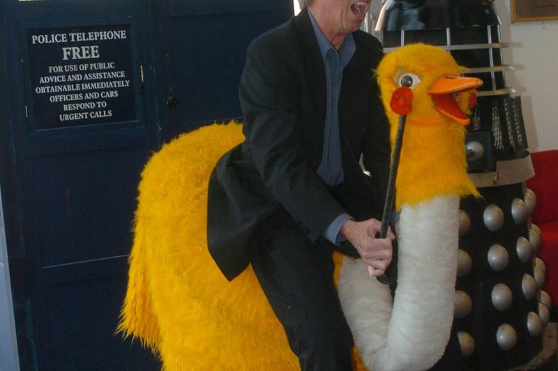 Bernie Clifton  has been based in South Yorkshire since doing his national service at RAF Lindholme near Doncaster. The comedian, now in his 90s,  is well-known for his orange ostrich puppet costume, Oswald the Ostrich.and his duck with a Dalek    26 May 2005
