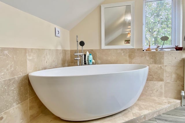 The bath in the ensuite for the master bedroom.