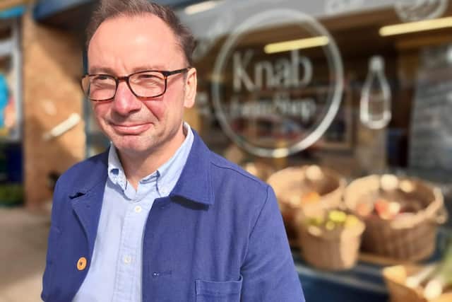 Ian Proctor at Knab Farm Shop employs four and has 30 Sheffield suppliers and growing. Pic: David Walsh