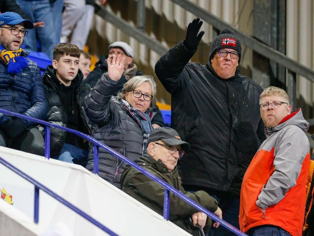 Mansfield fans who watched their side lose 3-2 at Tranmere.