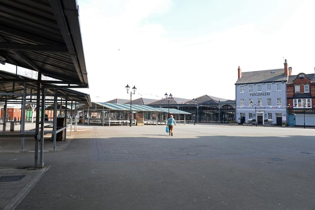 Market Place, Doncaster. Picture: NDFP-24-03-20 Donc Town 5-NMSY