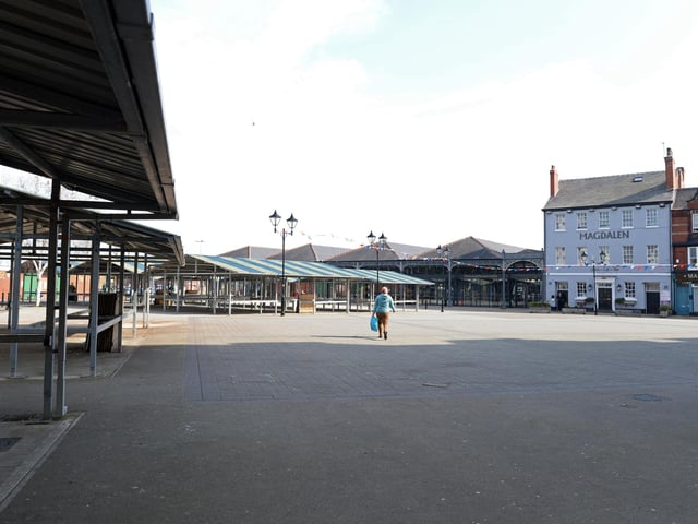 Market Place, Doncaster. Picture: NDFP-24-03-20 Donc Town 5-NMSY