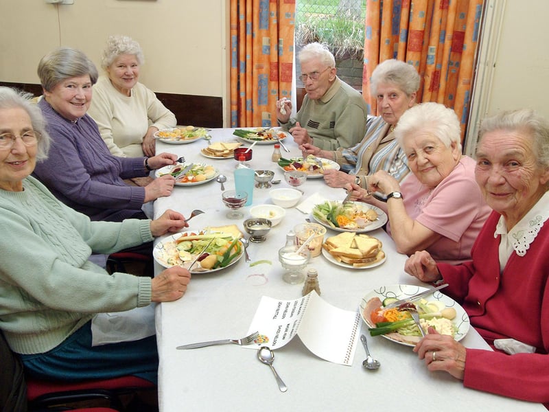 Residents sit down for their Easter tea at the Cyril Stone Centre in Mansfield  in 2009.