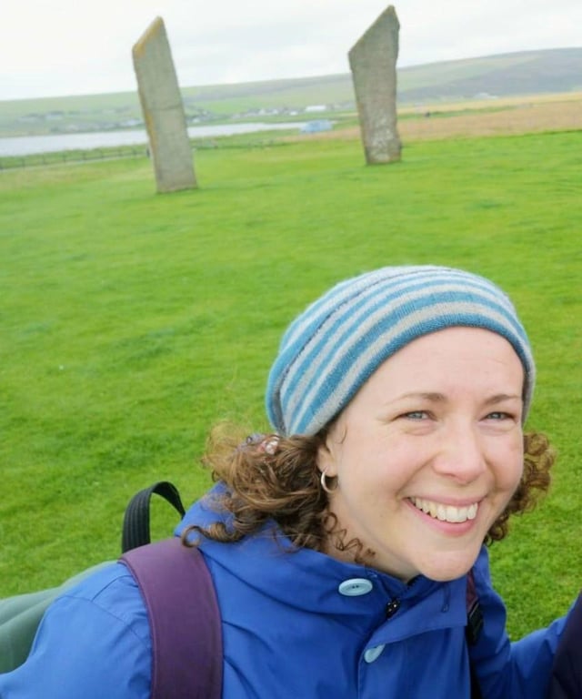 Author and book reviewer Anna Caig pictured in Orkney