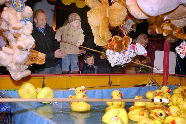 The fairground attractions were a big hit at the 2005 Seaton Carew fireworks show. Is there someone you know in this photo?