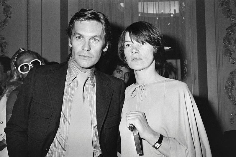 Oscar-winning actress Glenda Jackson, who was born in Birkenhead in 1936, with fellow actor Helmut Berger at Cannes in 1976. She also went on to have a distinguished career as a fearless politician.
