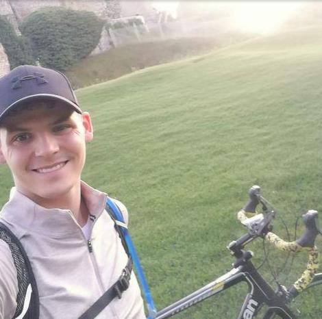 Bradley Minns tripled his original fundraising target of £1000 by raising more than £2625, for a charity dedicated to fighting rare neurological disorders after completing a gruelling 213-mile bike ride over 17 hours.