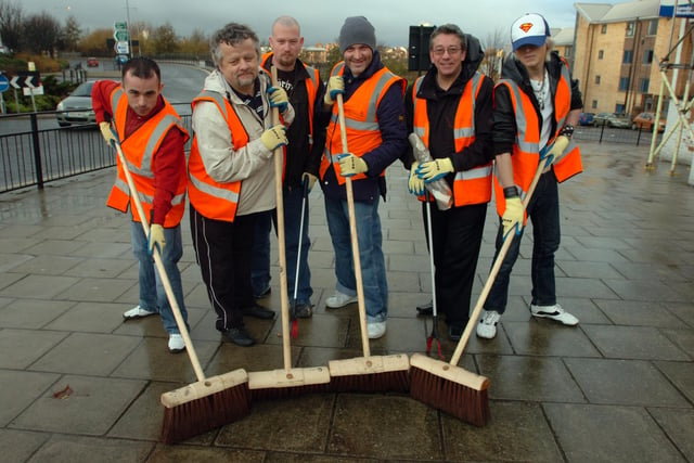Some of the Hope Volunteers at work in High Street East, Sunderland. Remember this?