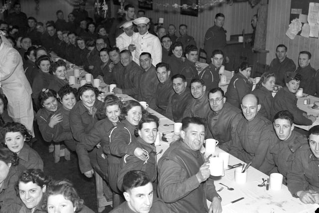 The tables were turned in the dining room of a Wearside battery where ATS members were waited upon by officers and NCO on Christmas Day.