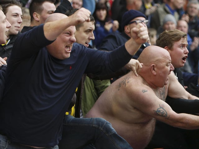 There's Sheffield Wednesday superfan 'Tango' and his mates at Oakwell again, this time in 2013