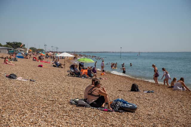 The council could soon warn people not to swim in the sea at Southsea East bathing beach.