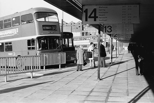 The bus station was always busy with shoppers to and from Mansfield
