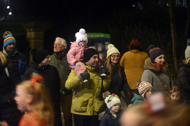 Crowds gather at the South Shields Winter Wonderland Parade.