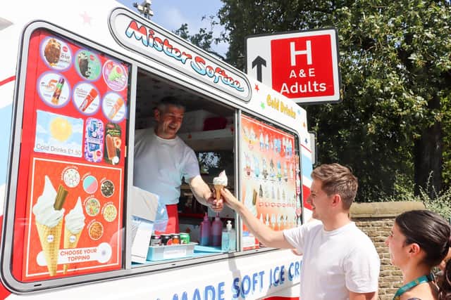 NHS staff at Sheffield Children's Hospital were treated to free ice creams during the heatwave (pic: Sheffield Children's NHS Foundation Trust)