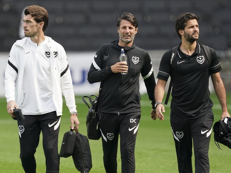 Danny Cowley, centre, will be calling upon the services of some of his senior players for tonight's Hampshire Senior Cup game at Basingstoke.